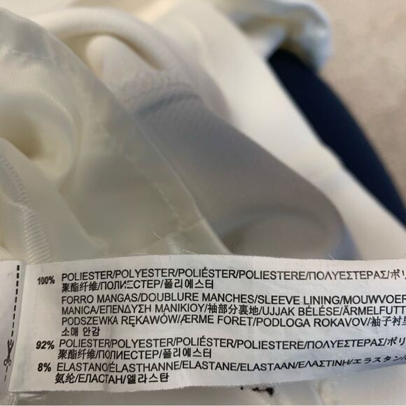 Zara White peplum short puff sleeve midi dress Sz S - Picture 8 of 12